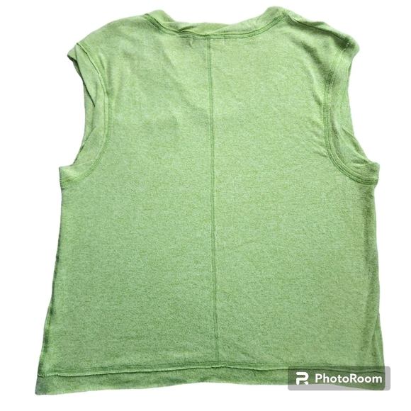 Free People We the Free Courtney Hacci Green Muscle Tee sz L - Picture 4 of 7
